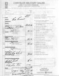 Military Sales Order Form Example. Courtesy Hamtamck Historical


