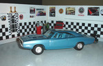 B5 Promo Car in a miniature garage.